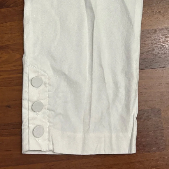 J Jill Linen Cropped Pants Wide Leg Stretch Elastic Waist Beach Boho Size Medium - Picture 3 of 13